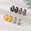Wholesale Stainless Steel Geometric Tricyclic Men's Ear Ring Electroplated Fashion Jewelry