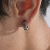 Wholesale Stainless Steel Geometric Tricyclic Men's Ear Ring Electroplated Fashion Jewelry