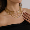Wholesale Stainless Steel Geometric Twist Cross Chain Necklace With Electroplating For Women