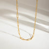Wholesale Stainless Steel Geometric Twist Cross Chain Necklace With Electroplating For Women