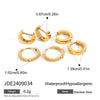 Wholesale Stainless Steel Geometric Twist Ear Buckle Earrings Three Pair Set Electroplated For Women