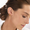 Wholesale Stainless Steel Geometric Twist Ear Buckle Earrings Three Pair Set Electroplated For Women