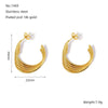 Wholesale Stainless Steel Geometric Twist Earrings For Women Electroplated Fashionable