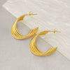 Wholesale Stainless Steel Geometric Twist Earrings For Women Electroplated Fashionable
