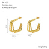 Wholesale Stainless Steel Geometric Twist Earrings For Women With Electroplating Design