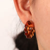 Wholesale Stainless Steel Geometric Twist Hoop Cshaped Earrings With Electroplating Treatment