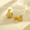 Wholesale Stainless Steel Geometric Twisted Cshaped Irregular Earrings For Women Electroplated Minimalist Fashion Ornaments