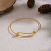 Wholesale Stainless Steel Geometric Twistknot Sliding Bracelet With Pvd Furnace Vacuum Real Gold Plating