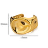 Wholesale Stainless Steel Geometric U Shape Portrait Ring Electroplated Waterproof Jewelry
