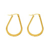 Wholesale 316L Stainless Steel Geometric U Shaped Electroplated Earrings For Women