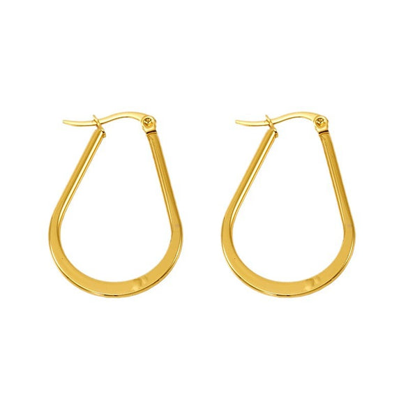 Wholesale 316L Stainless Steel Geometric U Shaped Electroplated Earrings For Women