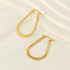 Wholesale 316L Stainless Steel Geometric U Shaped Electroplated Earrings For Women