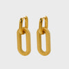 Wholesale Stainless Steel Geometric Ushape Square Stripe Chain Earrings For Women With Electroplating Treatment
