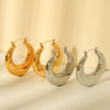 Wholesale Stainless Steel Geometric Ushaped Electroplated Earrings For Women