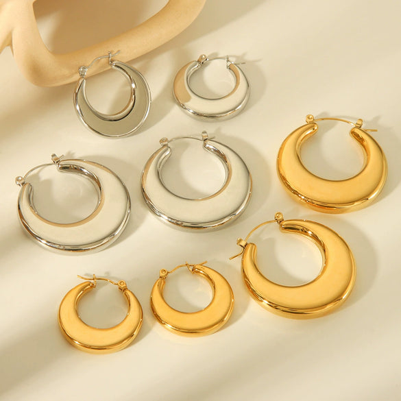 Wholesale Stainless Steel Geometric Ushaped Electroplated Earrings For Women