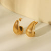 Wholesale Stainless Steel Geometric Water Drop Earrings Electroplated For Women