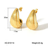 Wholesale Stainless Steel Geometric Water Drop Earrings Electroplated For Women