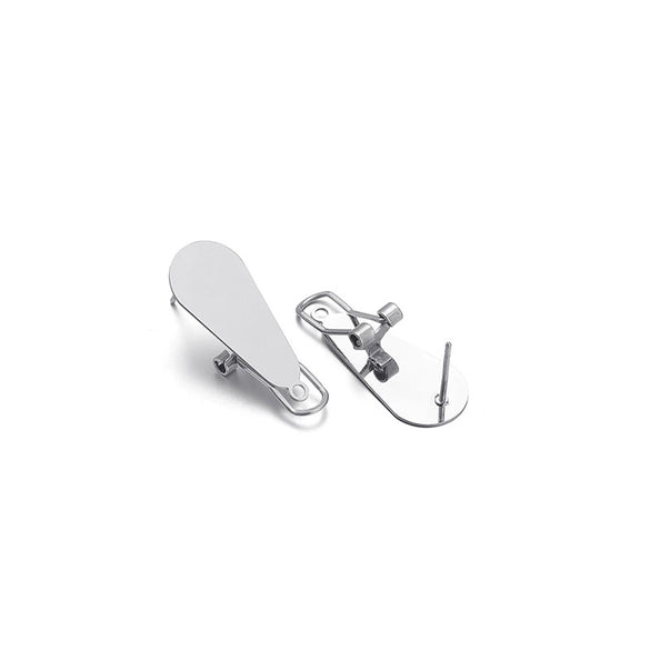 Wholesale Stainless Steel Geometric Water Drop Painting Ear Clip Jewelry