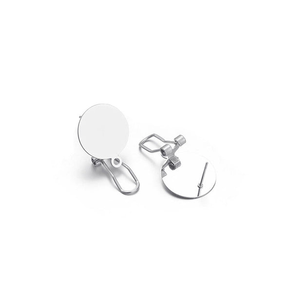 Wholesale Stainless Steel Geometric Water Drop Painting Ear Clip Jewelry