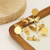 Wholesale Stainless Steel Geometric Water Drop Painting Ear Clip Jewelry
