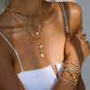 Wholesale Stainless Steel Geometric Water Drop Pendant Necklace With Electroplating For Women