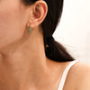 Wholesale Stainless Steel Geometric Water Drops Earrings Pvd Plated 18K Gold For Women