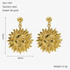 Wholesale 316L Stainless Steel Geometric Water Plated Women's Smiley Face Sunflower Earrings