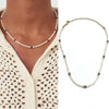 Wholesale Stainless Steel Geometric Water Wave Chain Women's Minimalist Electroplated Clavicle Necklace