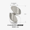 Wholesale Stainless Steel Geometric Wave Exaggerated Open Water Drop Ring For Women Electroplated Hip Hop Minimalist Style