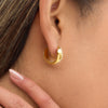 Wholesale Stainless Steel Geometric Waveshaped Rhinestone Electroplated Earrings For Women