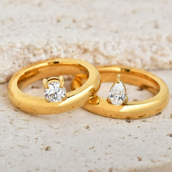 Wholesale Stainless Steel Geometric Wiredrawing Electroplated Ring Unisex Retro Niche Highend Light Luxury Allmatch