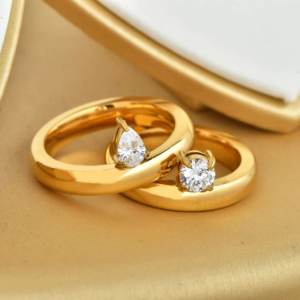 Wholesale Stainless Steel Geometric Wiredrawing Electroplated Ring Unisex Retro Niche Highend Light Luxury Allmatch