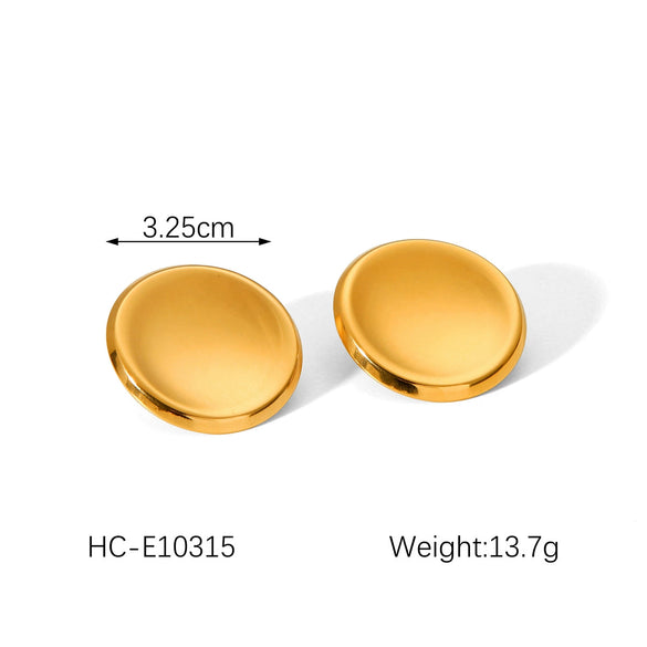Wholesale Stainless Steel Geometric Women's Earrings With Electroplating