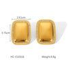 Wholesale Stainless Steel Geometric Women's Earrings With Electroplating