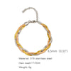 Wholesale Stainless Steel Geometric Woven Blade Bracelet Electroplated For Women And Unisex