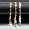 Wholesale Stainless Steel Geometric Woven Blade Bracelet Electroplated For Women And Unisex