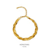 Wholesale Stainless Steel Geometric Woven Blade Bracelet Electroplated For Women And Unisex