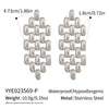 Wholesale Stainless Steel Geometric Woven Electroplated Earrings For Women