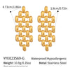 Wholesale Stainless Steel Geometric Woven Electroplated Earrings For Women