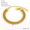 Wholesale 316L Stainless Steel Geometric Woven Twist Mesh Bracelet With Electroplating