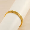 Wholesale 316L Stainless Steel Geometric Woven Twist Mesh Bracelet With Electroplating