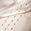 Wholesale Stainless Steel Geometric Yshaped Zircon Necklace Light Luxury Simple Design
