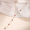 Wholesale Stainless Steel Geometric Yshaped Zircon Necklace Light Luxury Simple Design