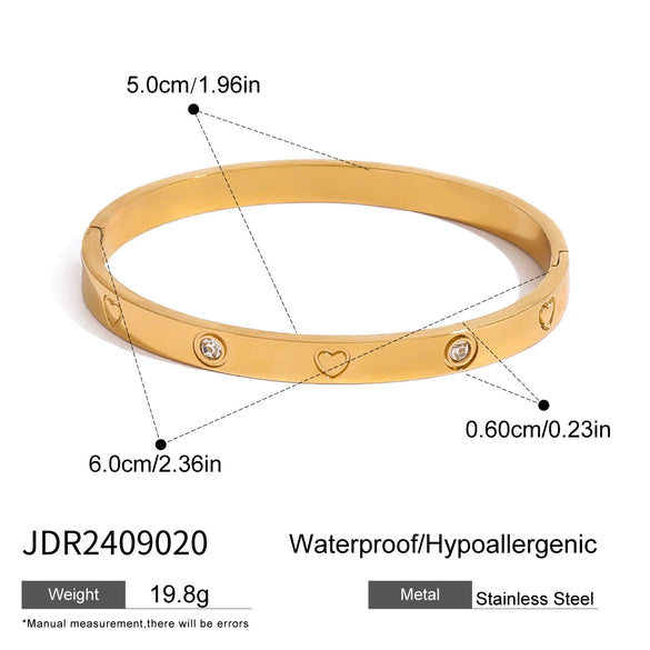 Wholesale Stainless Steel Geometric Zircon Bracelet For Women With Electroplating Light Luxury High End Jewelry