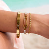 Wholesale Stainless Steel Geometric Zircon Bracelet For Women With Electroplating Light Luxury High End Jewelry