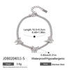 Wholesale Stainless Steel Geometric Zircon Butterfly Bracelet Electroplated For Women Light Luxury Highend Niche Style