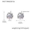 Wholesale 316L Stainless Steel Geometric Zircon Earrings For Women With Electroplating Light Luxury Niche Fashion