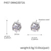 Wholesale 316L Stainless Steel Geometric Zircon Earrings For Women With Electroplating Light Luxury Niche Fashion
