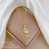 Wholesale Stainless Steel Geometric Zircon Pendant Necklace For Women
