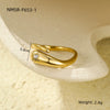 Wholesale Stainless Steel Geometric Zircon Ring For Women Electroplated Light Luxury Nonfading Allmatch